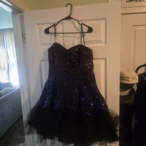 Deb | Vintage Sequin Dress Purple Ombre Women's 18/20